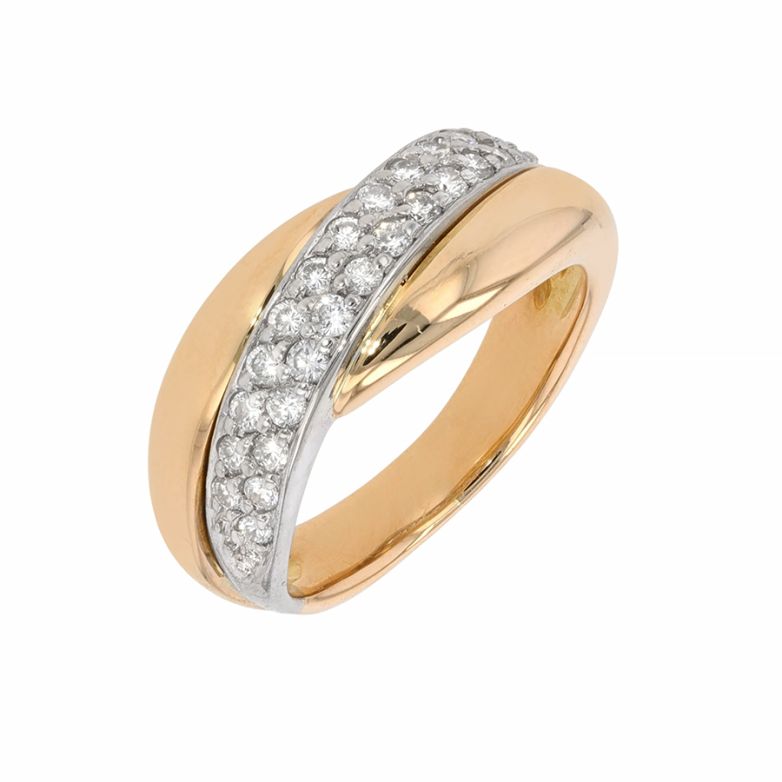Bague diamants 0.39 carat 2 ors 7.05g Comme neuf -  reconditionné disponible sur Gemme Les Bijoux